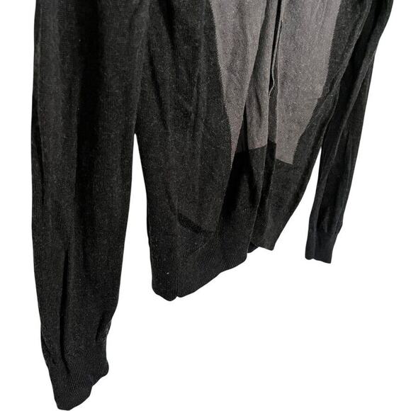 Jacob Holston Mens Silk Cashmere Blend Dark Gray Cardigan Sweater Preppy sz M - Picture 2 of 16